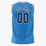 Custom Blue Navy Solid Color Basketball Jersey