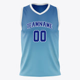 Custom Blue Royal Fade Basketball Jersey