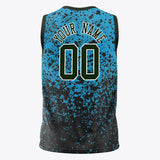 Custom Blue Black Fade Basketball Jersey