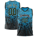 Custom Blue Black Fade Basketball Jersey BS02240626ZX035