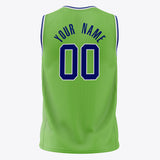 Custom Neon-Green Royal Solid Color Basketball Jersey