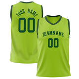 Custom Neon-Green Kelly Green Solid Color Basketball Jersey