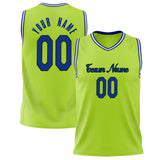 Custom Neon-Green Royal Solid Color Basketball Jersey