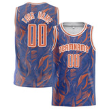 Custom Orange Royal Pattern Basketball Jersey BS02240808JC012