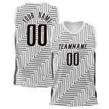 Custom White Black Pattern Basketball Jersey BS02240808JC015