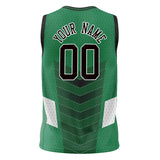 Custom Kelly Green Black Pattern Basketball Jersey