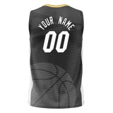 Custom Black White Pattern Basketball Jersey