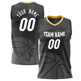 Custom Black White Pattern Basketball Jersey BS02240808JC021