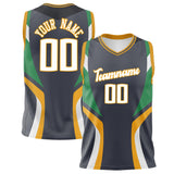 Custom Gray Gold Pattern Basketball Jersey BS02240808JC022