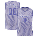 Custom Purple White Pattern Basketball Jersey BS02240808JC023