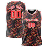 Custom Red Black Pattern Basketball Jersey BS02240808JC024