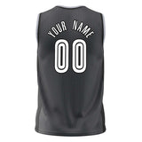 Custom Black Gray Pattern Basketball Jersey