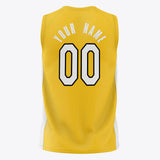 Custom Gold White Pattern Basketball Jersey