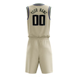 Custom Cream Kelly Green Solid Color Basketball Jersey