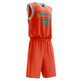 Custom Orange Kelly Green Solid Color Basketball Jersey