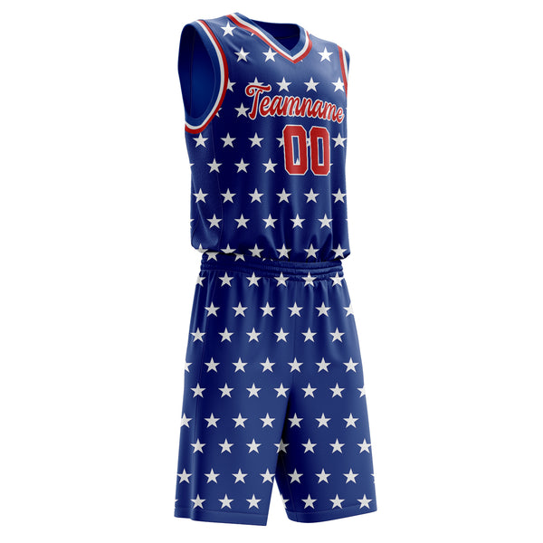 Basketball Pattern Red Custom Royal Red Solid Color Basketball Set – Fanaticstyle