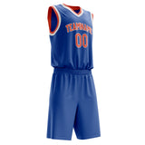 Custom Royal Orange Solid Color Basketball Jersey