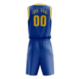 Custom Royal Gold Solid Color Basketball Jersey