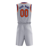 Custom White Orange Solid Color Basketball Jersey