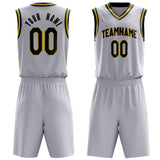 Custom White Black Solid Color Basketball Jersey