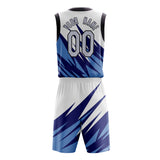 Custom White Gray Sublimation Basketball Jersey