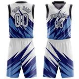 Custom White Gray Sublimation Basketball Jersey