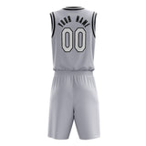 Custom White White Solid Color Basketball Jersey