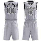 Custom White White Solid Color Basketball Jersey