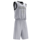 Custom White White Solid Color Basketball Jersey