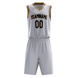 Custom White Black Solid Color Basketball Jersey