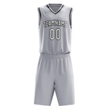 Custom White White Solid Color Basketball Jersey