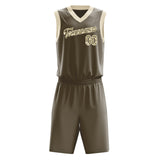 Custom Olive Camo Solid Color Basketball Jersey