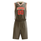 Custom Olive Red Solid Color Basketball Jersey