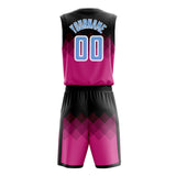 Custom Pink Black Fade Basketball Jersey