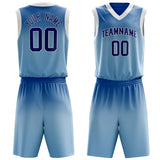 Custom Blue Navy Split Basketball Jersey