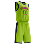 Custom Neon-Green Pink Solid Color Basketball Jersey