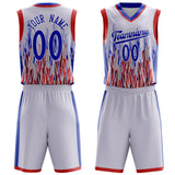 Custom White Royal Pattern Basketball Jersey BS03240809JC011