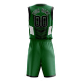 Custom Kelly Green Black Pattern Basketball Jersey