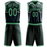 Custom Kelly Green Green Pattern Basketball Jersey
