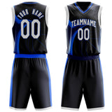 Custom Navy White Pattern Basketball Jersey BS03240809XF064