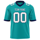 Custom Aqua White Solid Colour Football Jersey