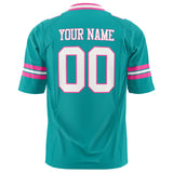 Custom Aqua White Solid Colour Football Jersey