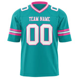 Custom Aqua White Solid Colour Football Jersey