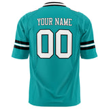 Custom Aqua White Solid Colour Football Jersey