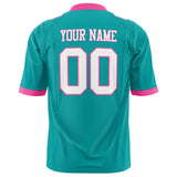 Custom Aqua White Solid Colour Football Jersey