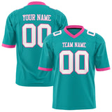 Custom Aqua White Solid Colour Football Jersey