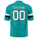 Custom Aqua White Solid Colour Football Jersey