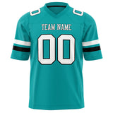 Custom Aqua White Solid Colour Football Jersey