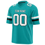 Custom Aqua White Solid Colour Football Jersey