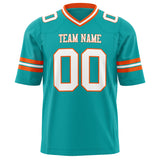 Custom Aqua White Solid Colour Football Jersey